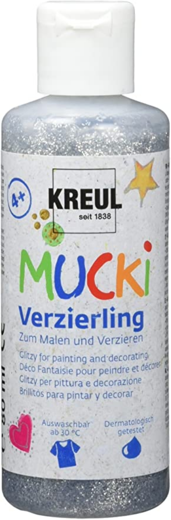 Mucki glitterverf, 80 ml, zilver kopen?