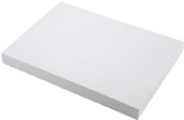 Wit tekenpapier, 120gr, 250v,  extra radeervast, formaat 50x65cm