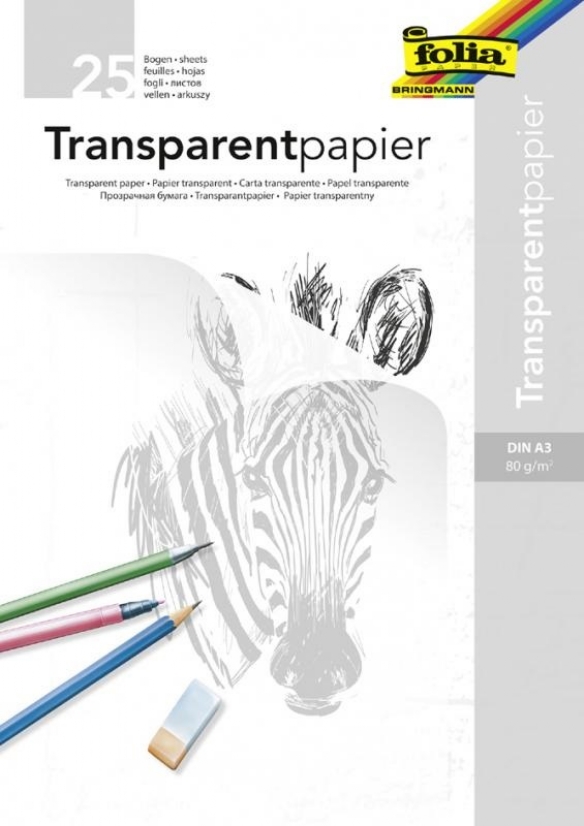 Transparantpapier/Calqueerpapier, 80gr, 25 vel, A3
