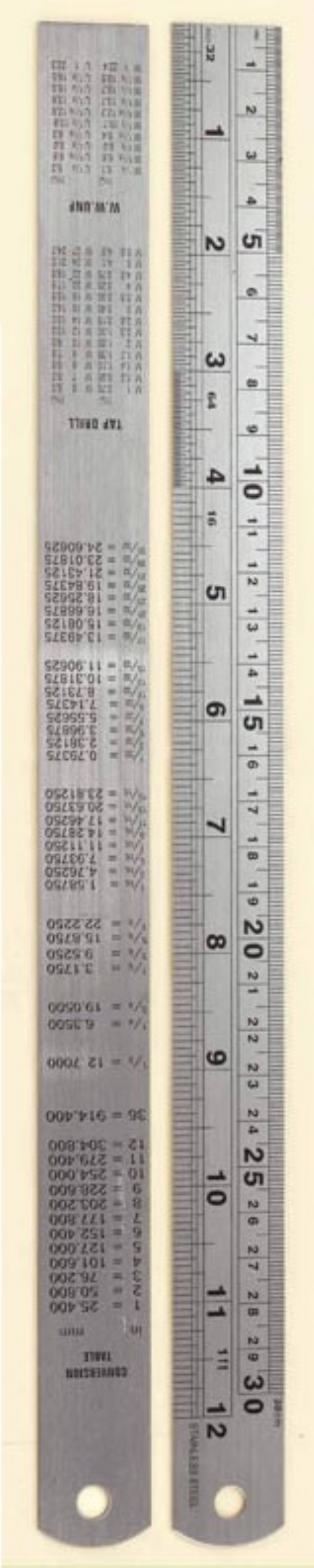 Voetmaat/voetstok, rvs meetlat, rvs liniaal, 30 cm kopen?