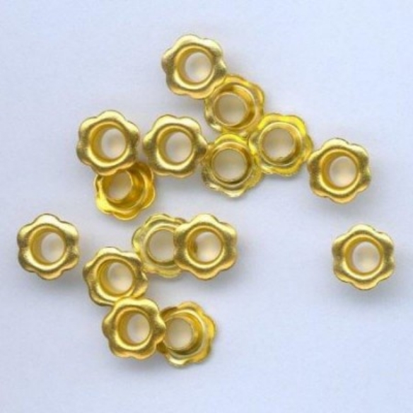 OP=OP Nestelringen/eyelets bloem 6mm 50st goud kopen?