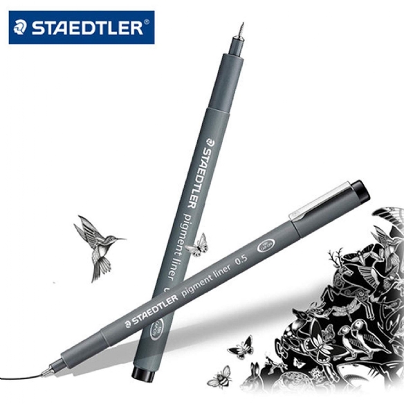 Steadtler pigmentliner, fineliner, zwart,  0.5 mm kopen?