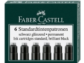 Faber Castell inktpatronen, 6 st, zwart