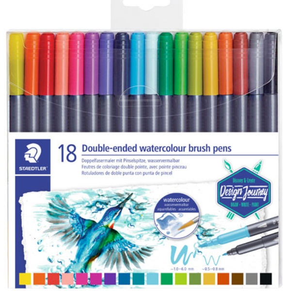 Staedtler Marsgraphic aqua brush Duo penseelstiften, assortiment 18 st kopen?