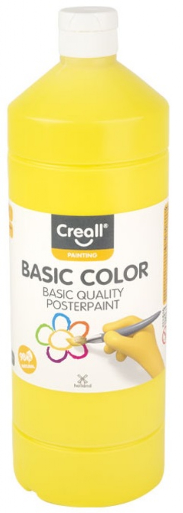 Basic-color plakkaatverf, 1000 ml, 02 primair geel