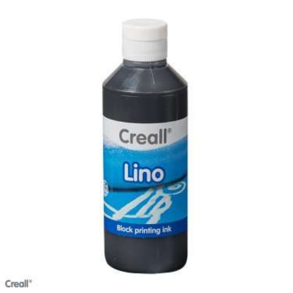 Creall-linoverf/blockprint verf, 250 ml, zwart