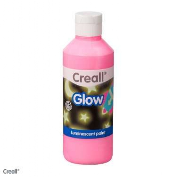 Creall glow in the dark verf, 250 ml, rood/roze kopen?