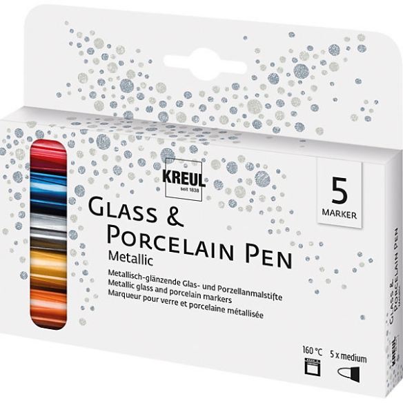 Porseleinstiften/Porselein metallic markers, assortiment 5 stuks kopen?