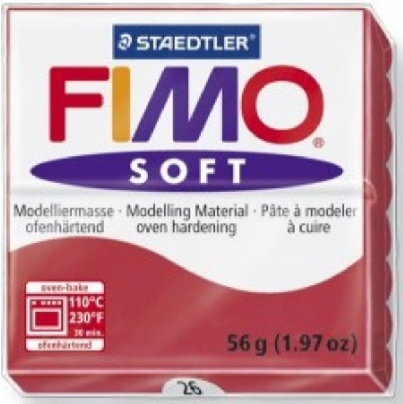 Fimo soft kunstklei, 57 gram, 026 kersenrood kopen?