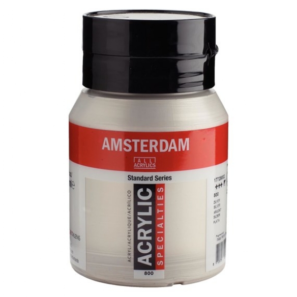 Talens Amsterdam acrylverf metallic, 500 ml, zilver kopen?