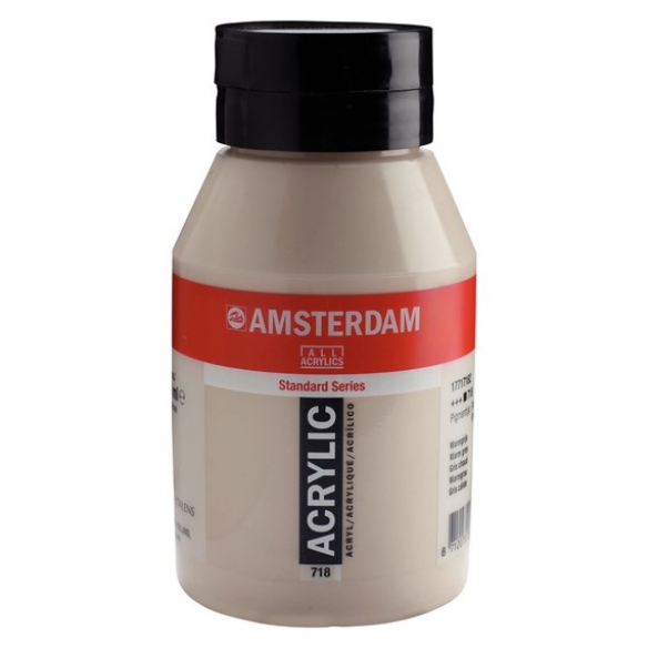Talens Amsterdam acrylverf, 1000 ml, 718 Warmgrijs
