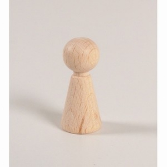 Houten kegelpopjes met hals, 10 stuks, 13x38mm kopen?