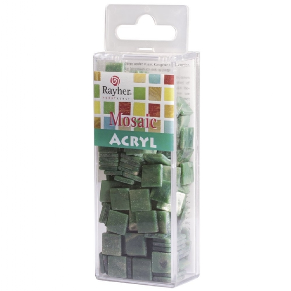 Acrylmozaiek gemarmerd, 50 gram, 10x10mm, orientgroen kopen?