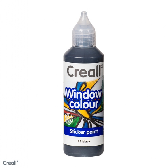 Creall-Glass stickerverf/windowcolour, 80ml. Zwart kopen?