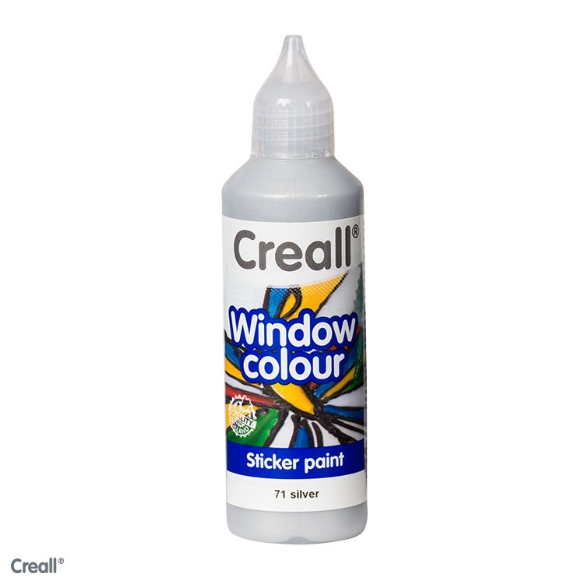 Creall-Glass stickerverf/windowcolour, 80ml. Zilver kopen?