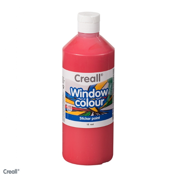 Creall-Glass stickerverf/windowcolour, 500ml 03 rood