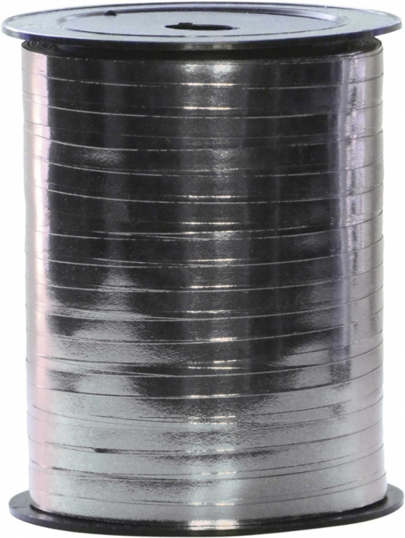 Krullint, 5mm, 250 meter, glanzend zilver