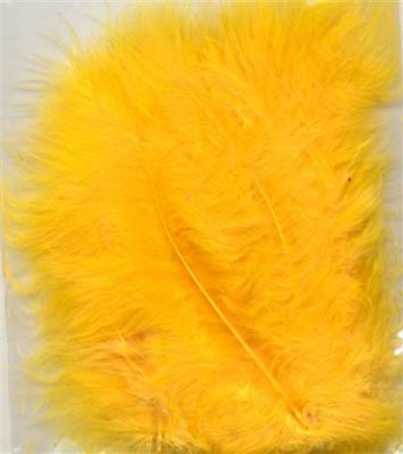 Marabou donsveren, 10-12 cm, 15 stuks, goudgeel kopen?