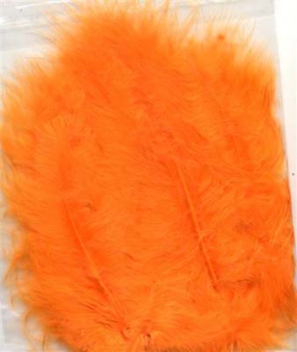 Marabou donsveren, 10-12 cm, 15 stuks, oranje