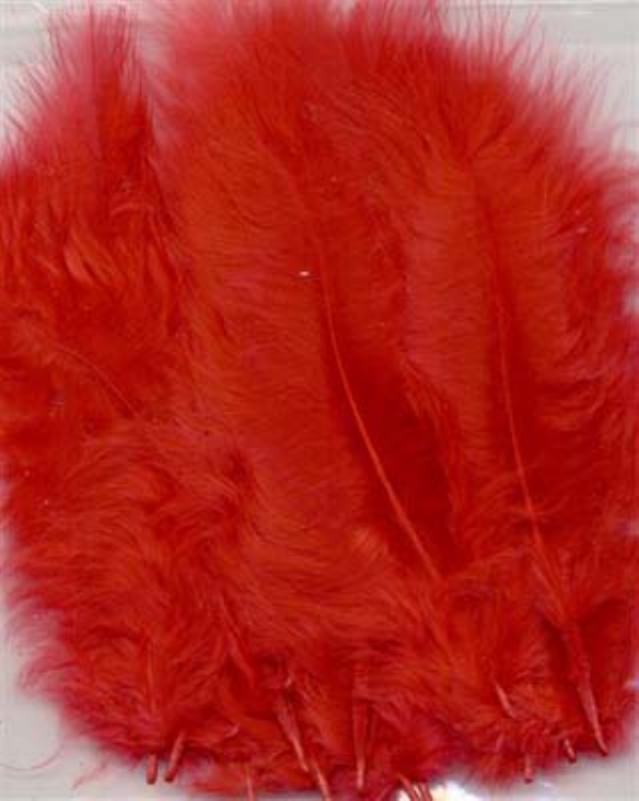 OUTLET Marabou donsveren, 10-12 cm, 15 stuks, rood kopen?