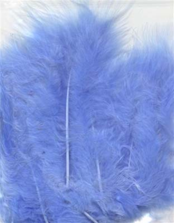 Marabou donsveren, 10-12 cm, 15 stuks, lichtblauw kopen?