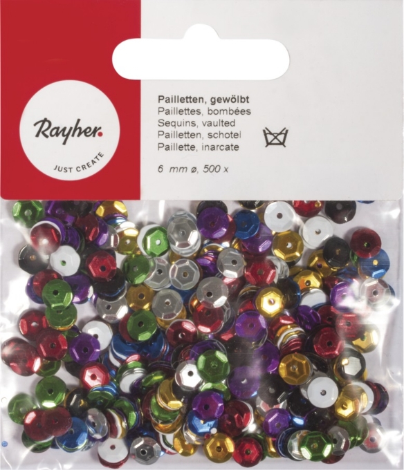 Cuvettes/pailletten/lovertjes, 6 mm, 500 stuks, multicolor kopen?