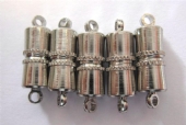 Magneetsluitingen, 11 mm, 5 stuks, zilverkleurig