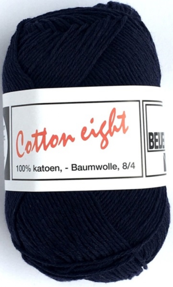 Cotton eight 8/4, katoenen breigaren/haakgaren, 50 gram, donkerblauw kopen?