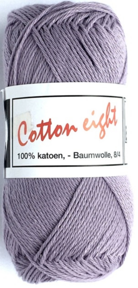Cotton eight 8/4, katoenen breigaren/haakgaren, 50 gram, lila