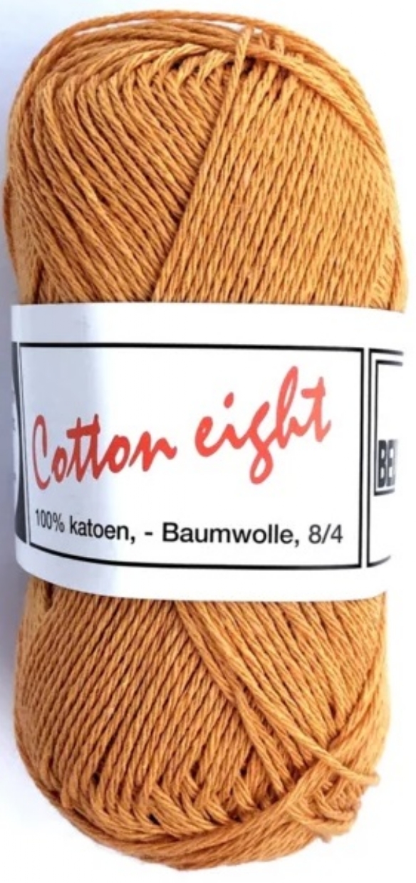 Cotton eight 8/4, katoenen breigaren/haakgaren, 50 gram, okergeel kopen?