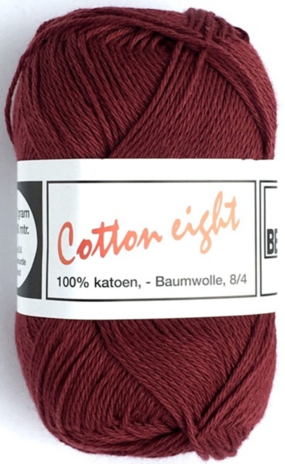 Cotton eight 8/4, katoenen breigaren/haakgaren, 50 gram, bordeaux kopen?