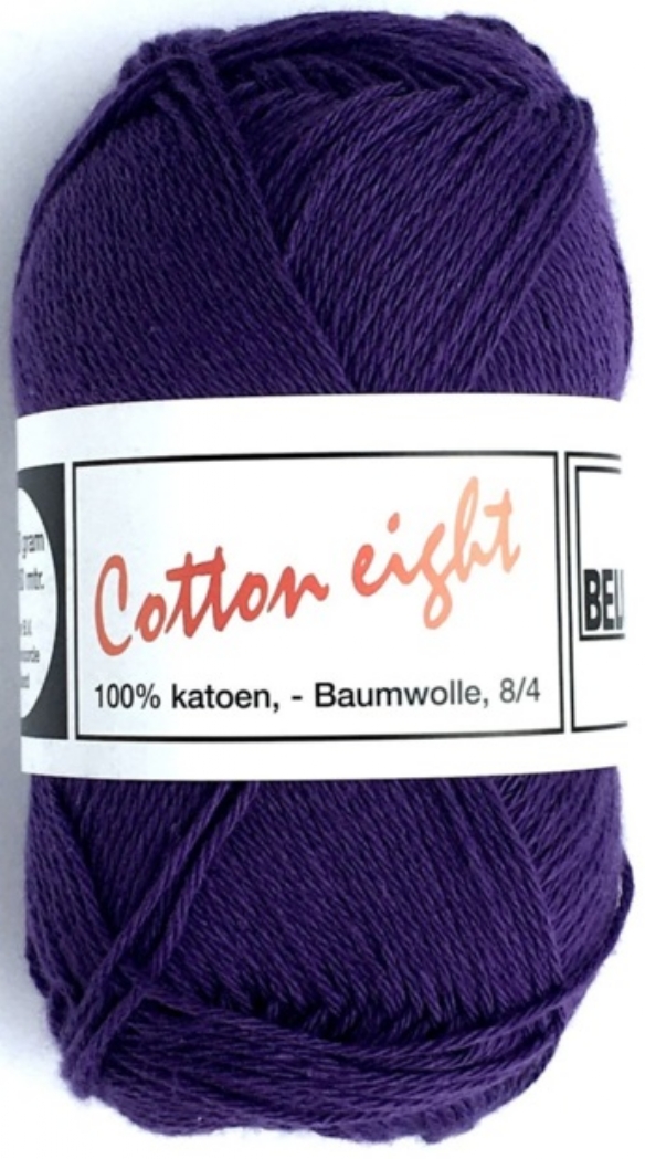 Cotton eight 8/4, katoenen breigaren/haakgaren, 50 gram, paars kopen?