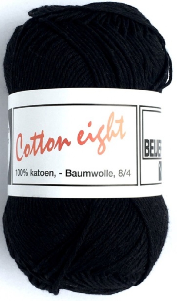 Cotton eight 8/4, katoenen breigaren/haakgaren, 50 gram, zwart kopen?
