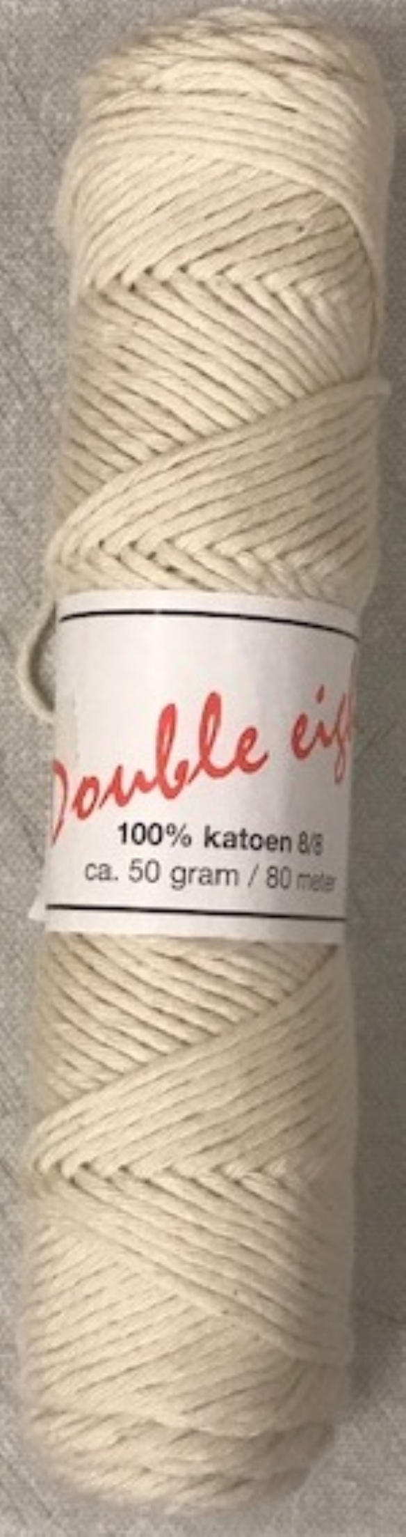 Cotton doubele eight 8/8, katoenen breigaren/haakgaren, 50 gram, lichtgeel kopen?