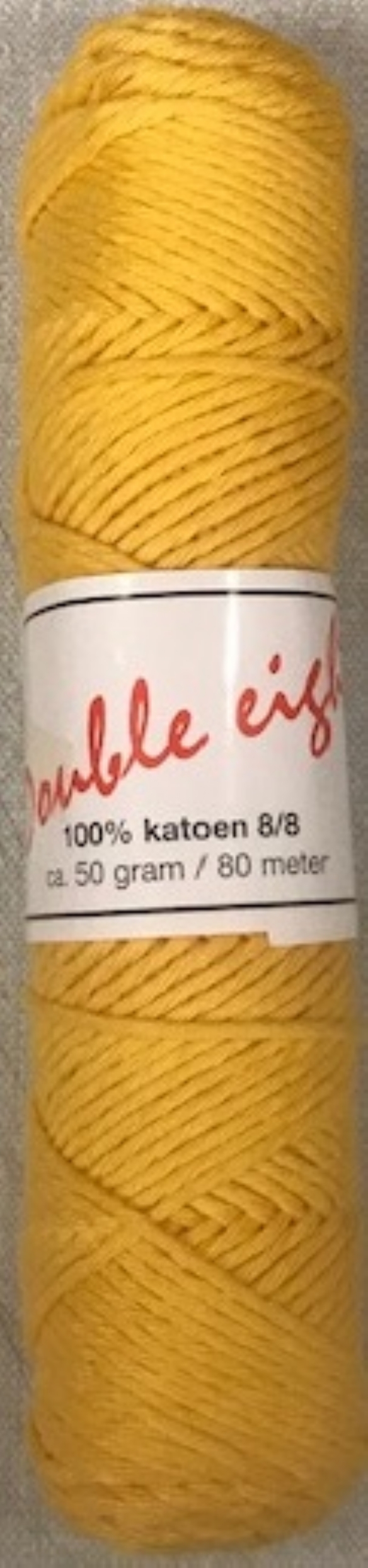 Cotton doubele eight 8/8, katoenen breigaren/haakgaren, 50 gram, okergeel kopen?