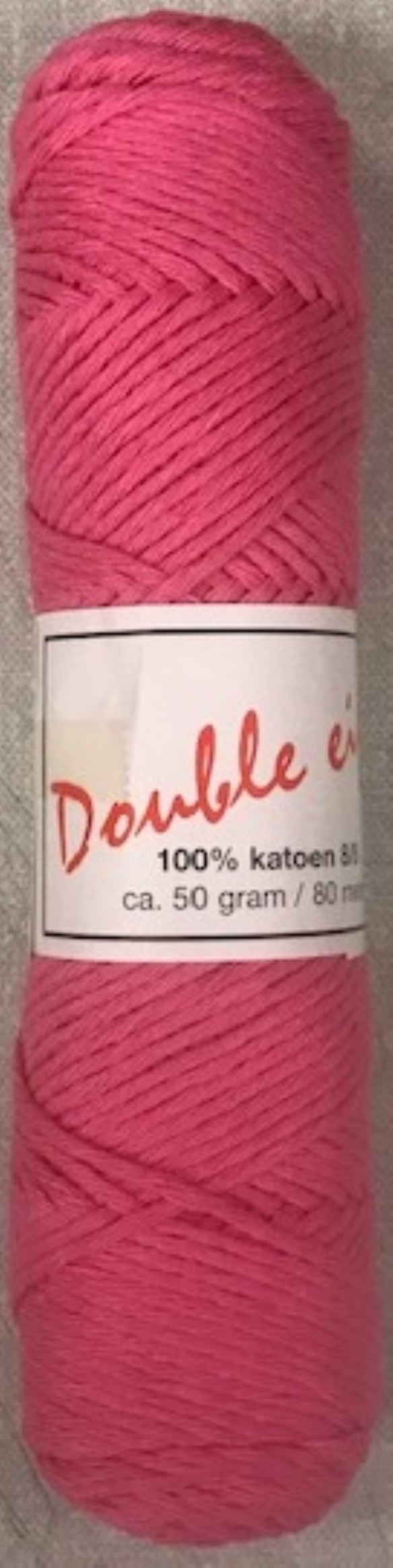 Cotton doubele eight 8/8, katoenen breigaren/haakgaren, 50 gram, donkerrose kopen?