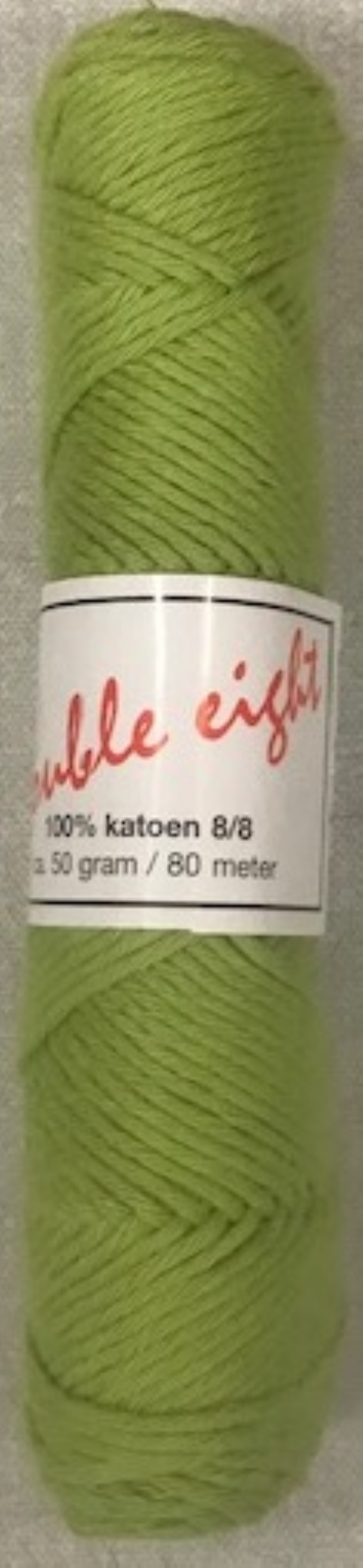 Cotton doubele eight 8/8, katoenen breigaren/haakgaren, 50 gram, lichtgroen kopen?