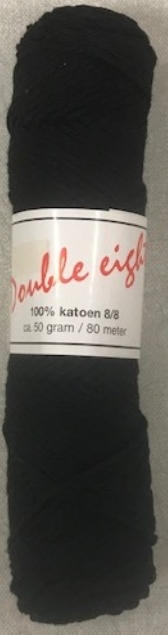 Cotton doubele eight 8/8, katoenen breigaren/haakgaren, 50 gram, zwart kopen?