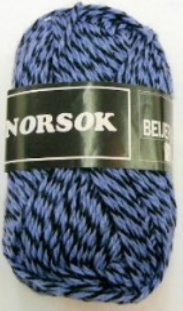 Norsok sokkenwol 50 gram zwart/blauw