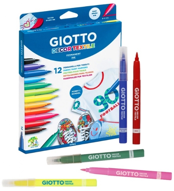 Giotto Dekor textielstiften assortiment 12 stuks kopen?