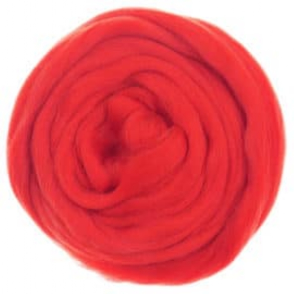 Viltwol/merino lontwol, 50 gram, rood kopen?