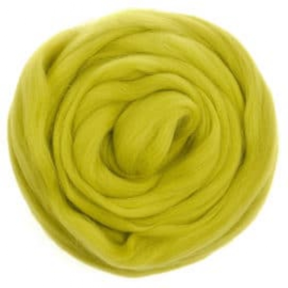 Viltwol/merino lontwol, 50 gram, appelgroen kopen?