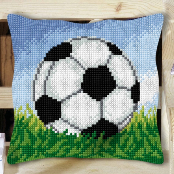 Kussenpakket in kruissteek, 40x40cm, voetbal kopen?