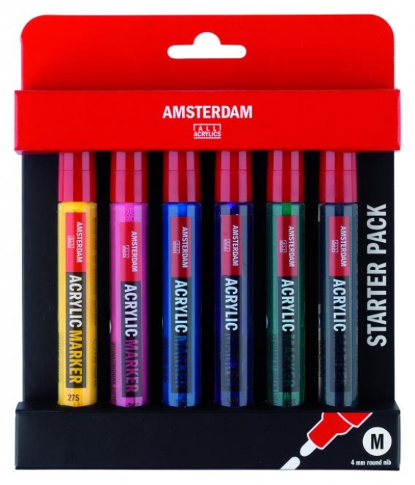 Talens Amsterdam acrylmarkers starterset 6 stuks kopen?