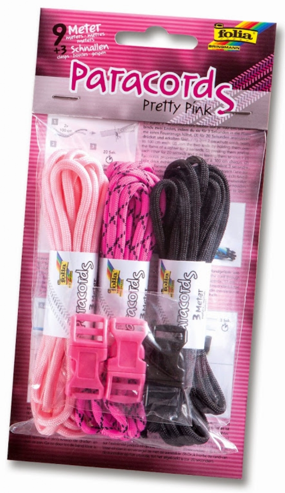 Paracord, assortiment 3 x 3 meter, Pretty pink kopen?