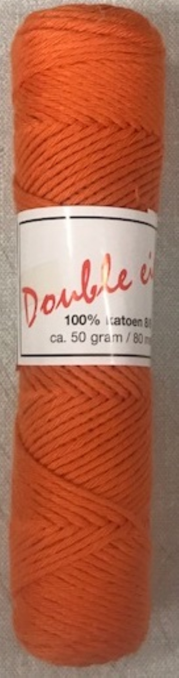 Cotton doubele eight 8/8, katoenen breigaren/haakgaren, 50 gram, oranje kopen?