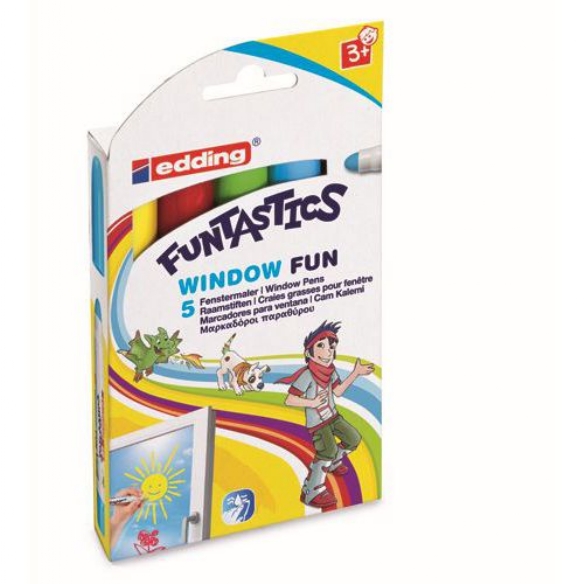 Edding funtastics window fun raamstiften, assortiment 5 stuks kopen?