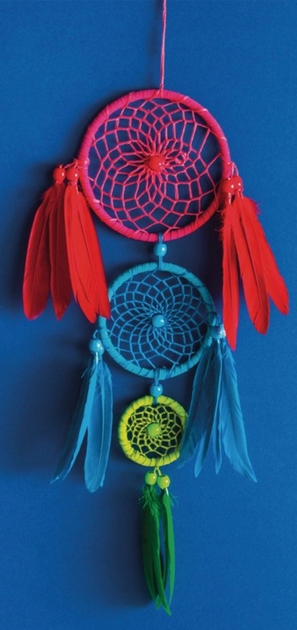 Dreamcatcher/dromenvanger, complete set, bright colours kopen?