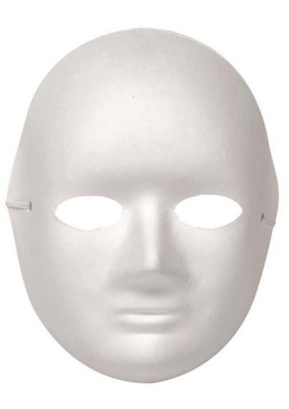 Wit kartonnen masker, vrouw kopen?