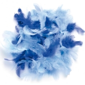 Marabou donsveren, 10-12 cm, 10 gram, blauwmix kopen?